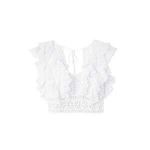 Charo Ruiz Ruffled White Nico Size XS Top